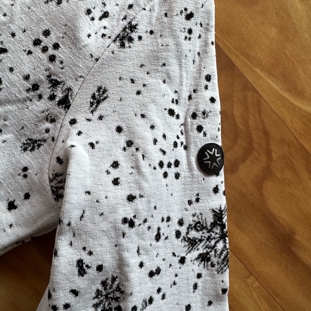 Half-Zip Snowflake Ombre Pullover Midlayer - Whit… - image 2